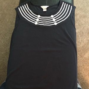 CJ Banks Navy Tank Top